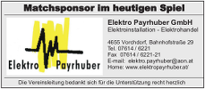 Matchsponsor Elektro Payrhuber
