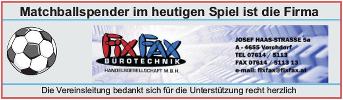 Matchballsponsor FIX FAX Bürotechnik