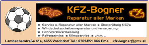 Matchballsponsor KFZ Bogner