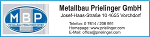 Matchballsponsor Metallbau Prielinger GmbH