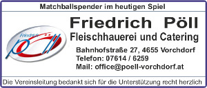 Matchballsponsor Fleischhauerei Friedrich Pöll