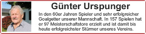 Matchballsponsor Günter Ursprunger