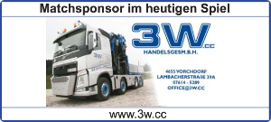 Matchsponsor 3W Handelsges.m.b.H., Vorchdorf