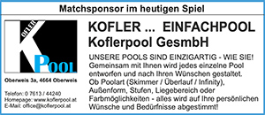Matchsponsor Kofler Pool