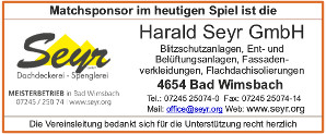 Matchsponsor Firma Harald Seyr